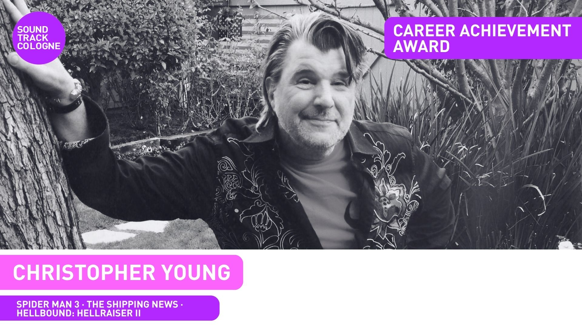 Christopher Young receives the Career Achievement Award at STC23